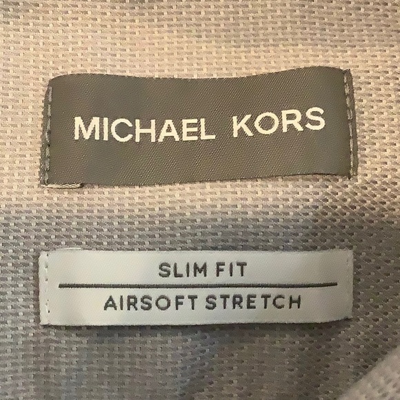 NWOT Michael Kors Slim Fit Airsoft Stretch Dress Shirt XL - Picture 4 of 7